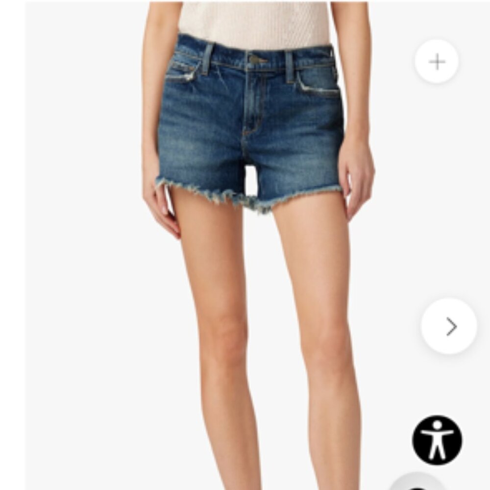 Joe's Jeans Dark Blue Distressed Cutoff Denim Shorts